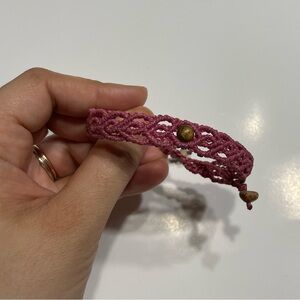 Pink Braided Bracelet